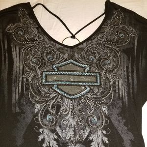 Womens Harley Davidson long sleeve batwing shirt